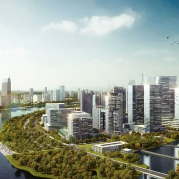 Uniton Việt Nam cung cấp thiết bị sàn treo gondola công trình Empire City Thủ Thiêm